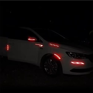 6 pegatinas reflectantes de seguridad para <span class=keywords><strong>coche</strong></span> de <span class=keywords><strong>Amazon</strong></span>, pegatinas de advertencia de visión nocturna anticolisión para coches y motocicletas - Product Image 5