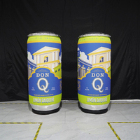 Bouteilles de vin gonflables personnalisées, canettes de bière publicitaires géantes avec lumière à led pour événements