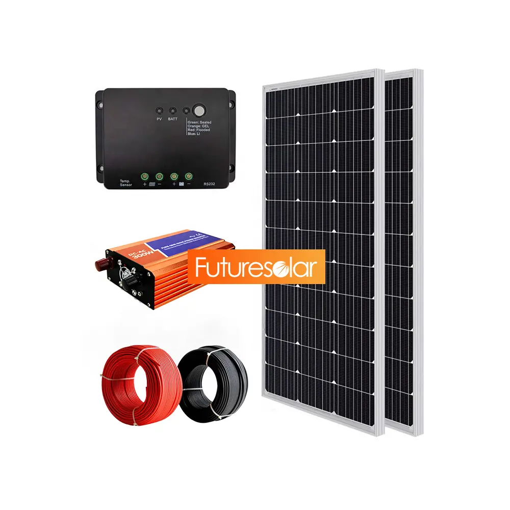 Painel solar futuresolar, mini sistema de energia solar doméstica com 500 w