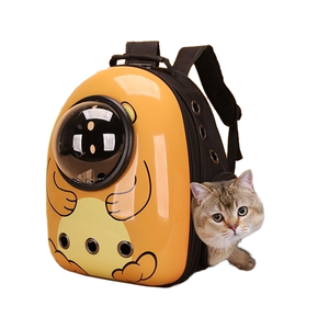 Mochila Transportadora de Mascotas para Perros y Gatos, Plegable, Ligera, Transpirable, de PVC, Ajustable, Cálida, de Gran Capacidad, para Animales Pequeños - Product Image 1