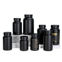 Capsules en plastique vides haut de gamme à impression personnalisée, noir mat, toutes tailles pour la fabrication d'emballages de pilules médicinales
