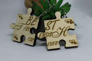 Porte-clés en bois gravure Logo formes artisanales en bois pour la décoration porte-clés en bois - Product Image 3