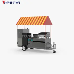 Refrigerator street vending carts usa fries kiosk mobile food trailers truck for hot dogs