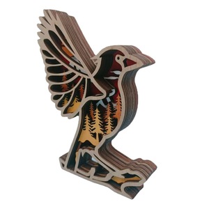 Personalizar estatuas de animales de madera 3D y decoraciones de osos de madera con imágenes - Product Image 2