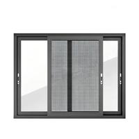 Ventana Corredera Vertical Comercial de Doble Acristalamiento con Perfil de Aluminio y Vidrio Moderno para Edificios Urbanos de Gran Altura