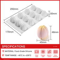Molde de Silicona 3D AKOKO para Pastel de Helado de Frambuesa, Grado Alimenticio, Reutilizable, Antiadherente, Resistente al Calor, Ecológico, Solo Lavar a Mano