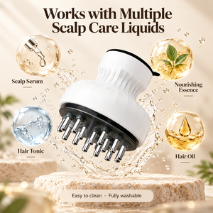 Cepillo Masajeador de Cuero Cabelludo Ajustable, Dispositivo Multifuncional para el Cuidado del Cabello, Herramienta de Masaje Lavable para Uso en Salón y en Casa - Product Image 1