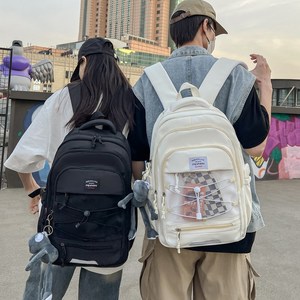 Feipan Student <b>Backpack</b> 18 In <b>Large</b> <b>Capacity</b> Unisex School Travel <b>Backpack</b> With Letter Pattern And Zipper Pocket - Product Image 1