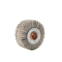 Brosse à roue centrale en cuivre pour le nettoyage des pièces métalliques automobiles, fabriquée en nylon durable