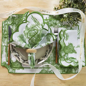 WML030 Servietten und Tischsets mit Wellenrand und Stickerei, Blumenmuster aus Baumwolle und Leinen, Tischmatten für Hotel und Festlichkeiten - Product Image 4