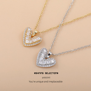 Juego de pendientes de aleación de cobre con forma de corazón, joyería de regalo para mujer - Product Image 5