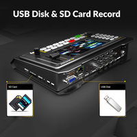 SHARK S6 AVMATRIX Mixeur/Commutateur vidéo et audio multi-formats 6 canaux & SDI avec écran LCD 5 pouces, streaming et enregistrement LAN USB-C