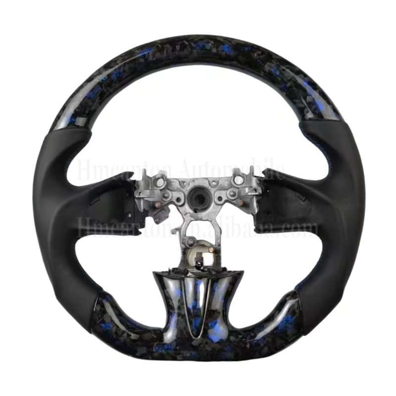 หนัง + คาร์บอนไฟเบอร์ฟอร์จ + ตะเข็บสีน้ำเงิน