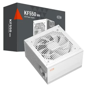 PCCOOLER KF550额定550瓦电脑主机电源80 + 白色品牌有源PFC支持顶线大单12V
