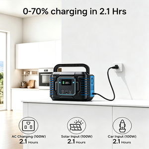 สถานีไฟฟ้าพกพา 300W 72000mAh MPPT คลื่นไซน์บริสุทธิ์ เครื่องกำเนิดพลังงานแสงอาทิตย์สำหรับตั้งแคมป์กลางแจ้ง ขายส่ง - Product Image 4