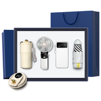 Tasse pliable, ventilateur, batterie externe, capsule, parapluie, ensemble cadeau personnel pratique pour la promotion d'anniversaire, boîte cadeau incluse