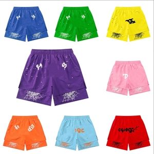 Pantalones Cortos Sp555 de Doble Capa con Capucha de Malla de Alta Calidad 240gsm 1.1, Estampado de Telaraña, para Hombre y Mujer 2026 - Product Image 2