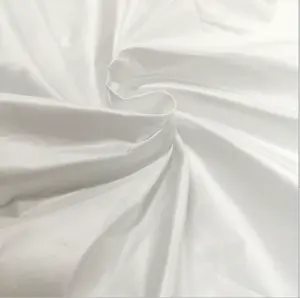 シルバーホワイト光沢サテン100% ポリエステル卸売ホームテキスタイルスカート布ラベル傘