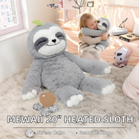 Peluche paresseuse lestée 4 lb, jouet en peluche lourd pour la thérapie, pour le soulagement du stress, coussin chauffant micro-ondable, personnalisable, vente en gros, OEM, ODM