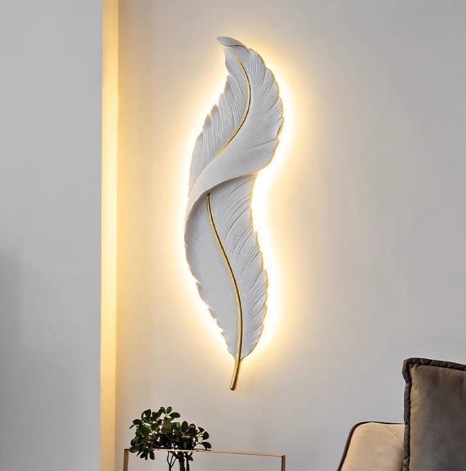 ZYMEN Applique Murale LED Effet Papillon Aluminium - Lampe Créative Pour Salon, KTV Et Chevet (Bleu)