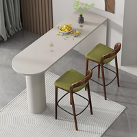 Tabouret de bar moderne en bois massif de luxe léger, chaise haute pour bar, salle à manger, extérieur et maison