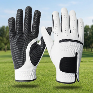 Gants de golf professionnels en cuir véritable Cabretta, antidérapants, avec fermeture à tirette, logo personnalisé, pour droitier, cyclisme et sports - Product Image 3