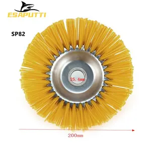 Lawn Mower Rotating Weed Brush Nylon Brushes Cutter 25MM 8'' Steel Wire Trimmer Head Grass Brush