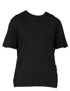 เสื้อยืดคอตตอนสีดำวินเทจสตรีทแวร์แขนสั้นพิมพ์ลายดิจิตอลขนาดใหญ่พิเศษสำหรับผู้ชาย น้ำหนัก 220 กรัม ขายส่ง - Product Image 1