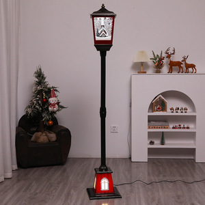 Farola Decorativa Navideña para Interiores, Luz LED, Molino de Viento con Efecto de Nieve, Linterna Decorativa - Product Image 3
