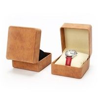Boîte de rangement carrée en cuir PU pour montres, bijoux et accessoires de voiture, présentoir portable, coffret cadeau