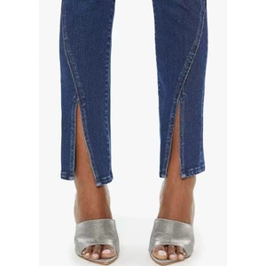 Vente en gros de pantalons en denim pour femmes, de haute qualité, 100% coton, lavés, style boyfriend, vintage, coupe slim - Product Image 4