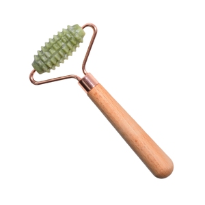 Rodillo Facial de Jade Natural con Mango de Madera y Logotipo Personalizado al por Mayor, Herramienta de Belleza - Product Image 6