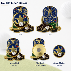 Marcador de Pelota de Golf Magnético con Forma Creativa y Marcador Central Desmontable para Eventos de Golf y Regalos de Club - Product Image 2
