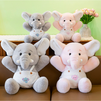 Peluche Éléphant Ultra Douce Brodé en Coton PP, Adorable Animal en Peluche pour Décoration d'Intérieur, Jouet Apaisant pour Bébé, Cadeau d'Anniversaire Anti-Stress
