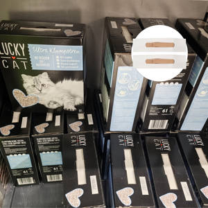 Caja de embalaje de arena para gatos ecológica, manijas de caja de comida para mascotas, manijas de cartón para arena para gatos - Product Image 6