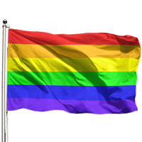Santech — drapeau Gay en Polyester, Logo personnalisé OEM, impression Design arc-en-ciel, transgenre, bandérole la double suspension