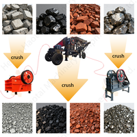 Petite machine de concassage de pierres portative, concasseur de granit, de basalte, de marbre, mini concasseur mobile à mâchoires, moteur diesel