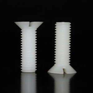 Customized Nylon Slotted Pan Flat Head Machine <b>Screw</b> M3 M4 M5 M6 X 16mm <b>Plastic</b> Slot Vountersunk Head <b>Screws</b> Bolts - Product Image 3