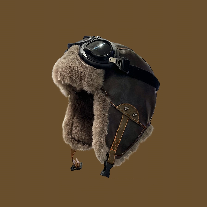 56 หมวก+แว่นดำ น้ำตาล