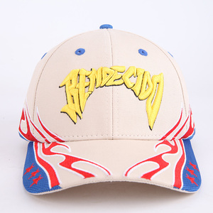 Bas quantité minimale de commande personnalisé 3d bouffée flamme broderie personnalisé feu logo maille casquette chapeaux hommes casquettes de Baseball chapeaux Sports de plein air casquettes - Product Image 3