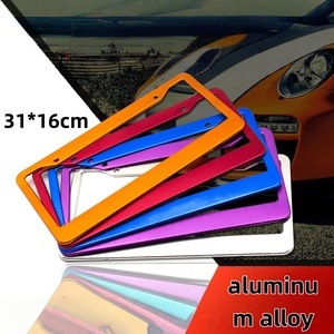 Cornice Porta Targa Auto in Lega di Alluminio Nera con Diamanti Incastonati, Standard USA, 31*16cm, Rivestimento UV, Supporto per Modifiche Auto - Product Image 2