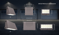 Luminaire mural LED extérieur 80w 120w 4000K Lumière du jour AC 120-347V Lampe murale LED avec certification ULC/DLC