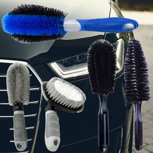 Juego de cepillos para neumáticos de coche Jianyan con mango largo para limpieza y lavado de llantas, herramientas de cuidado automotriz - Product Image 1