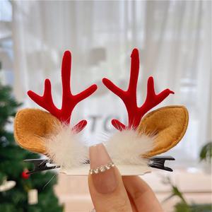 2 pz/set di natale fermagli per capelli per ragazze carino cervo orecchie per capelli per bambini corna di natale forcina per capelli accessori per capelli - Product Image 3