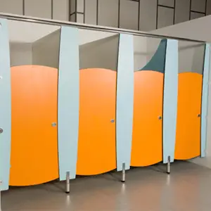 Cheap Hpl Cubicle Toilet WC Partitions System Shopping Center Toilet Partition Phenolic Board Toilet Cubicle