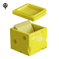 Vente en gros Récipient hermétique personnalisé sans danger pour les aliments Pot de rangement en céramique en forme de fromage fantaisie avec couvercle pour la cuisine ou le garde-manger