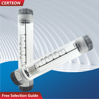 Rotamètre LZM-50G à tube acrylique 20-200 GPM pour conduite pompe à eau et système irrigation débitmètre de liquide