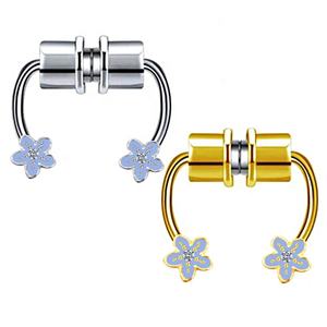 2025 pas de trou <span class=keywords><strong>Piercing</strong></span> nez anneau <span class=keywords><strong>Septum</strong></span> anneaux en acier inoxydable magnétique nez anneaux Goth Punk corps Hip Hop cristal CZ corps bijoux - Product Image 4