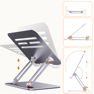 Boneruy <span class=keywords><strong>Support</strong></span> ergonomique ventilé et flexible <span class=keywords><strong>pour</strong></span> ordinateur <span class=keywords><strong>portable</strong></span>, <span class=keywords><strong>support</strong></span> de téléphone pliable et robuste <span class=keywords><strong>pour</strong></span> bureau, compatible avec les ordinateurs portables et les téléphones. - Product Image 3