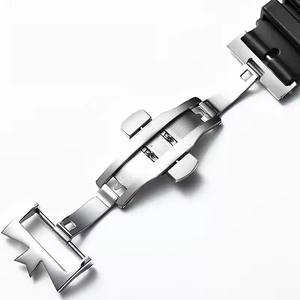 Correa de <span class=keywords><strong>reloj</strong></span> de goma de silicona para <span class=keywords><strong>Vacheron</strong></span> <span class=keywords><strong>Constantin</strong></span> Overseas VC 47450 VC 49020 pulsera de 25MM-8MM correa de <span class=keywords><strong>reloj</strong></span> de lujo para hombre - Product Image 4